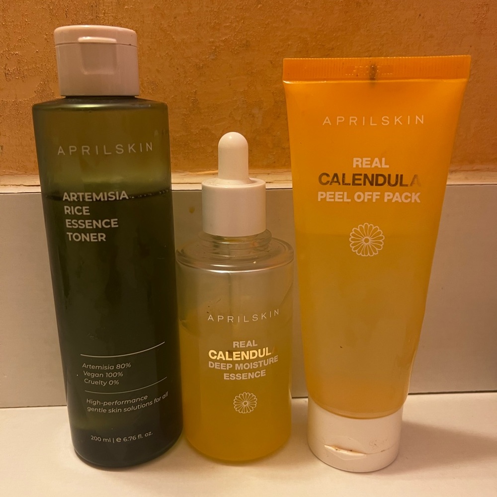 April Skin Toner, Mask Peel, & Deep Moisturizer Serum